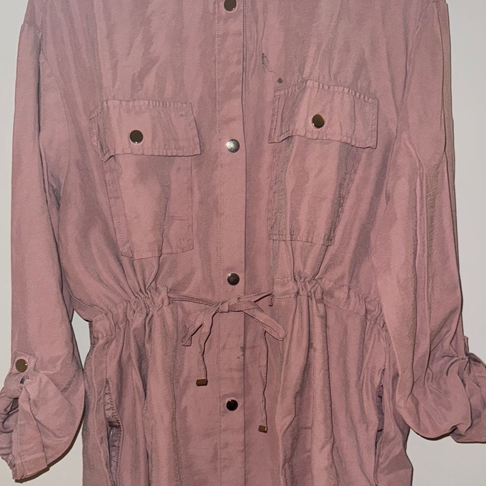 Zara Pink Utility Jacket with Elastic Waist